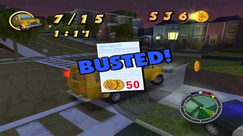 simpsons hit and run busted